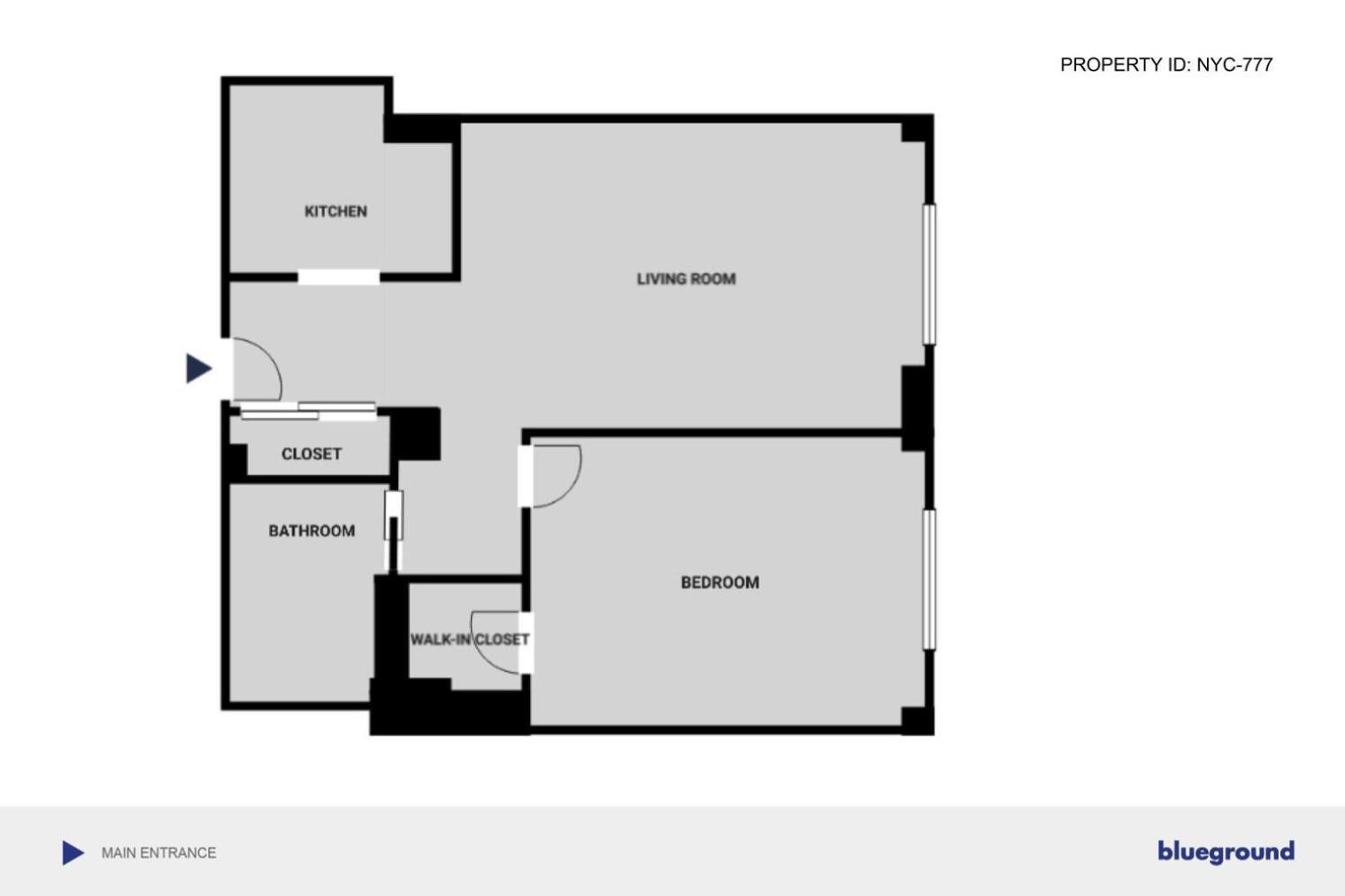 Uws 1br W Doorman Elevator Nr Park Nyc-777 *