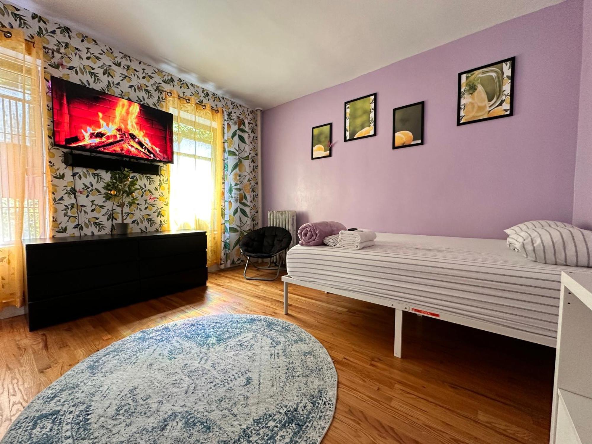 Apartment Lavender Queen Room Bright & Peaceful Stay In Central Harlem New York
