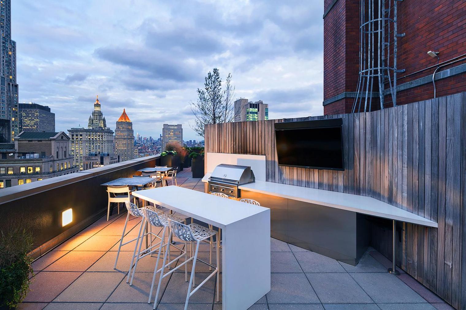 Fidi 1br W Wd Doorman Elevator Roof Nyc-770 *