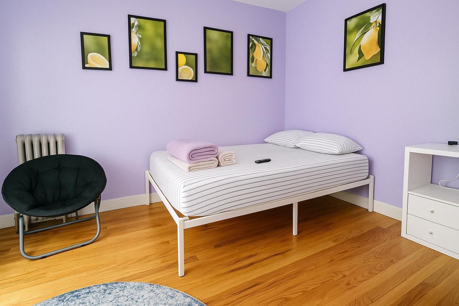 Lavender Queen Room Bright & Peaceful Stay In Central Harlem