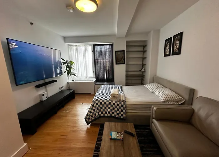 Modern Studio With Private Bathroom And Kitchen